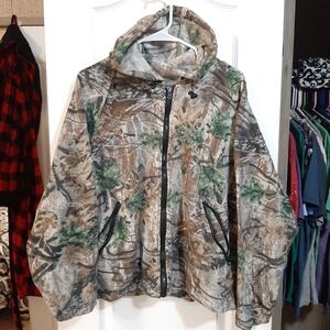 🔥WFS Element Gear Mens Medium Camouflage Hooded Jacket Zippered Pockets